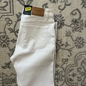 Ralph Lauren Straight Leg White Jeans